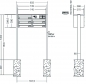 Preview: RENZ Briefkastenanlage freistehend, Verkleidung Basic B, Kastenformat 370x110x270mm, 5-teilig, Vorbereitung Gegensprechanlage